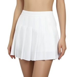 Fashion&dyt Tennis Skirt Womens Size L White Pleated Mini Skort Preppy